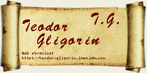 Teodor Gligorin vizit kartica